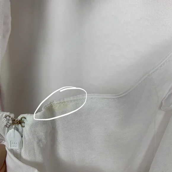 NWT Jonathan Simkhai Alex Pleated Cut Out Maxi Midi Dress White Medium - Picture 11 of 13